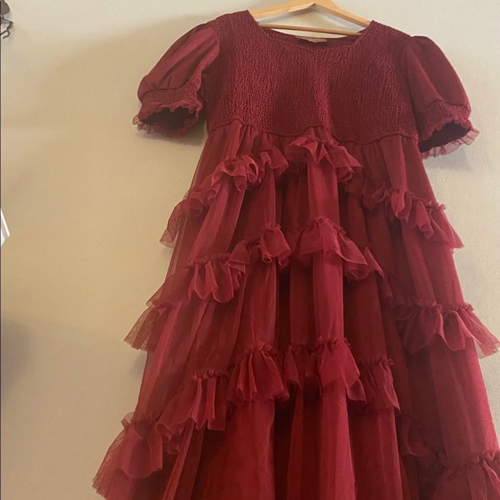 NWOT JESSAKAE Women's Daphne Dress, Burgundy size 1XL - Picture 8 of 16